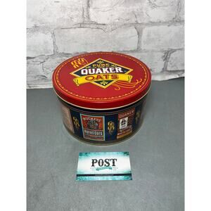Vintage Quaker Oats Tin Can